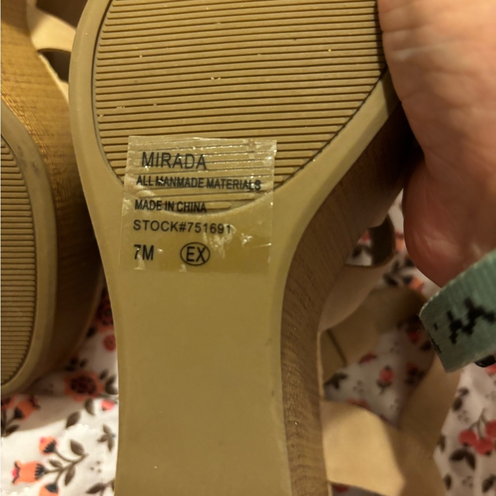 Beige Strappy Sandals - Picture 6 of 6